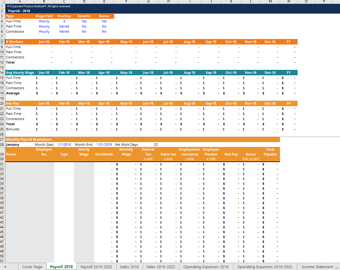 Financial Projection Template - Download Free Excel Template with Financial Projections Template Sample