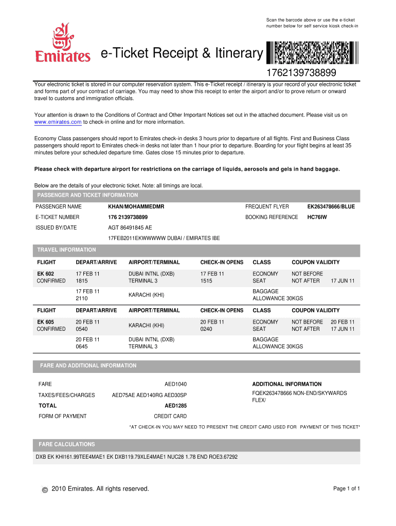 Flight Ticket Pdf Download - Fill Online, Printable, Fillable with regard to Plane Ticket Sample Template