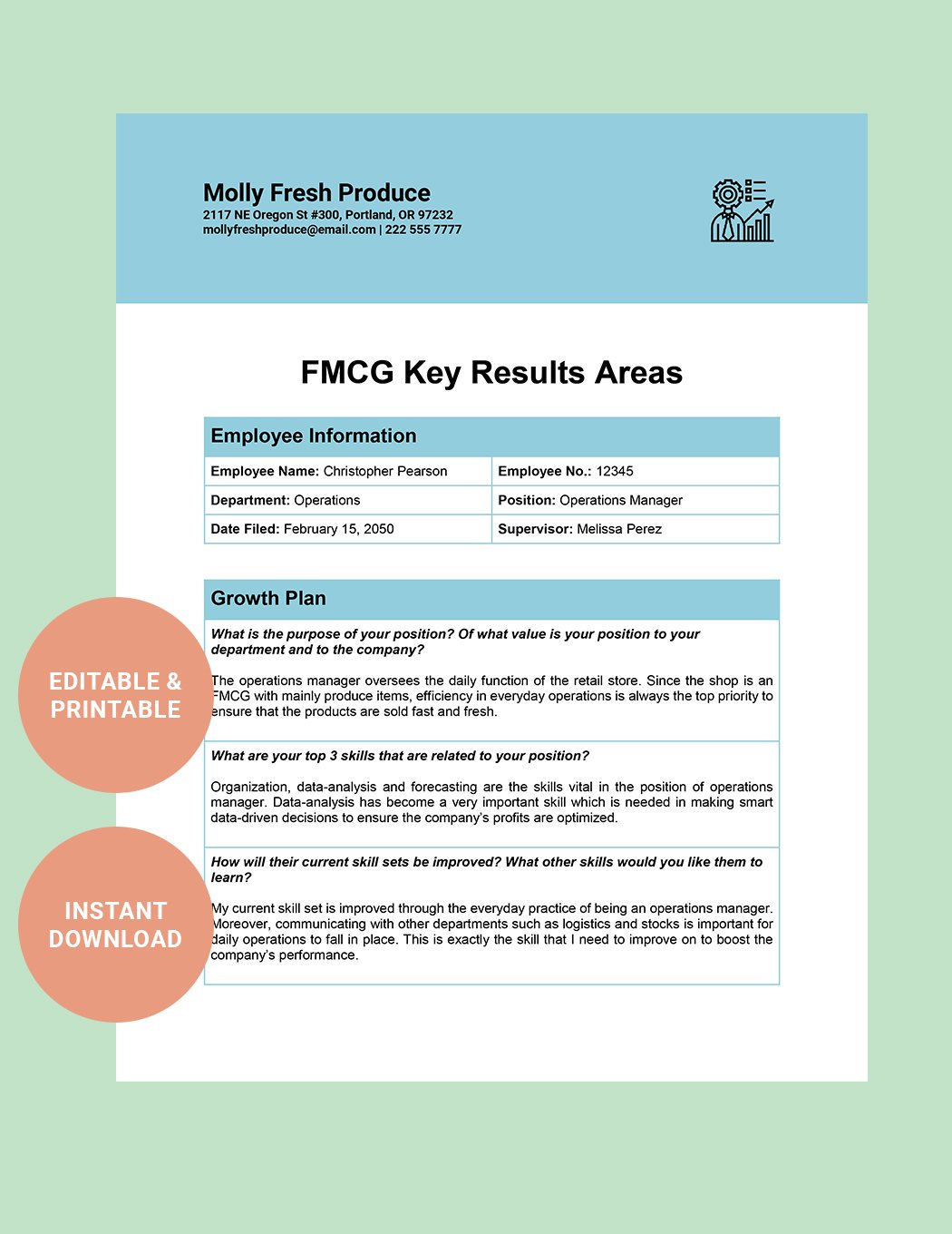 Fmcg Kra Template In Word, Google Docs, Pages - Download within Kra Sample Template