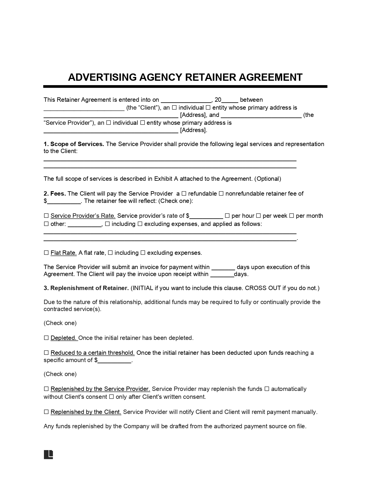 Free Advertising Agency Retainer Agreement Template | Pdf &amp;amp; Word for Sample Advertising Contract Template