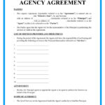 Free Agency Agreement Template For Download Intended For Agency Agreement Template Sample