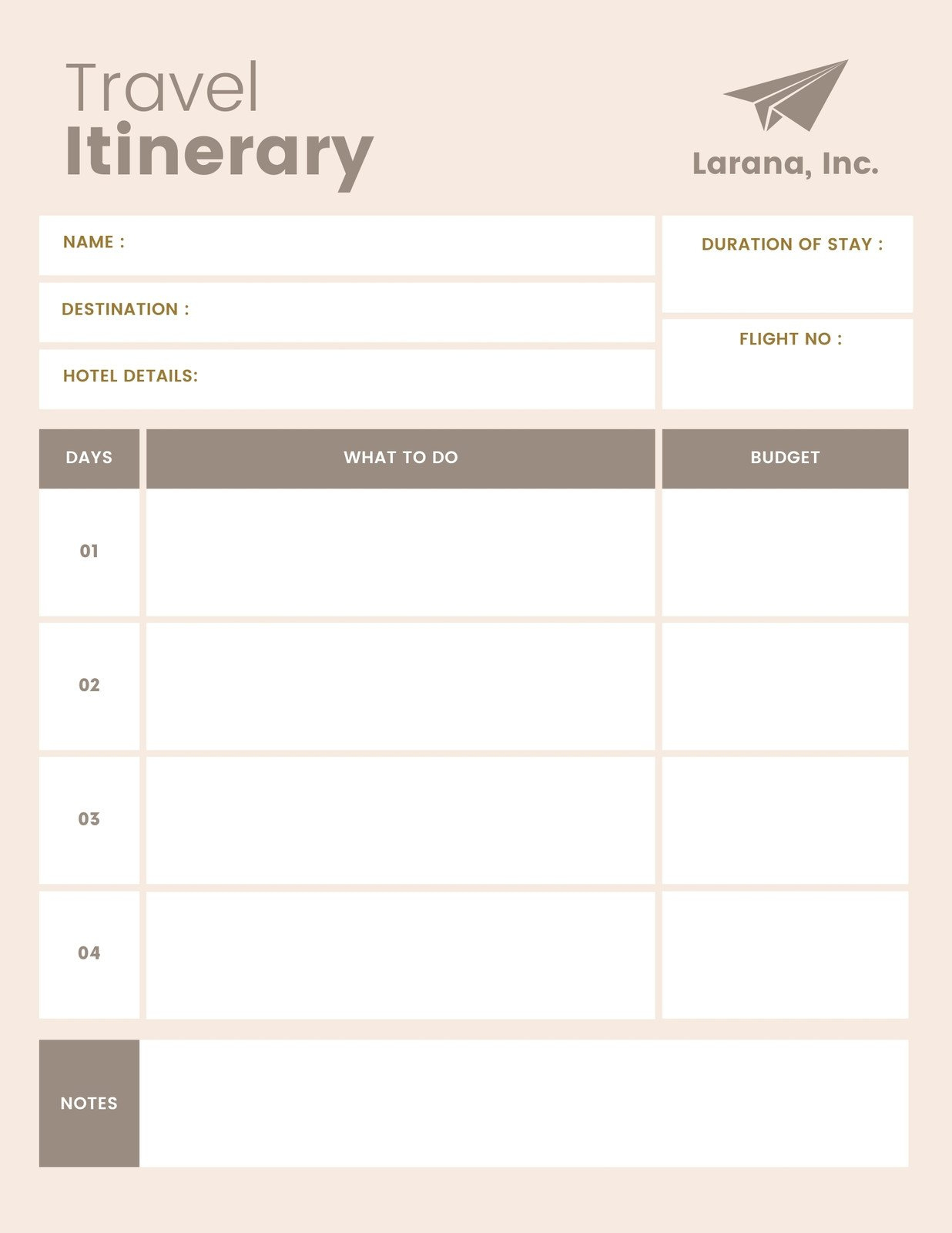 Free And Customizable Itinerary Planner Templates | Canva for Free Travel Itinerary Sample Templates