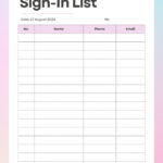 Free And Customizable Log Templates Pertaining To Sample Sign Out Sheet Template