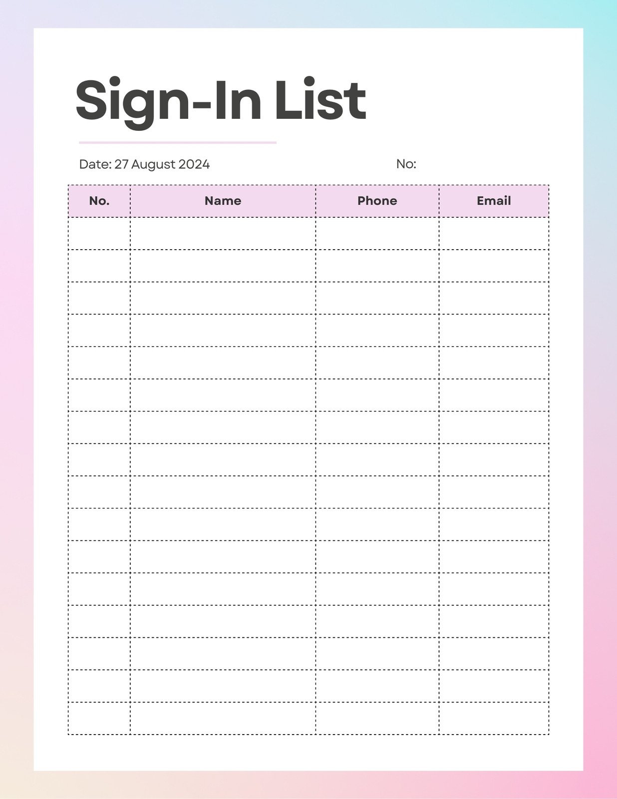 Free And Customizable Log Templates pertaining to Sample Sign Out Sheet Template