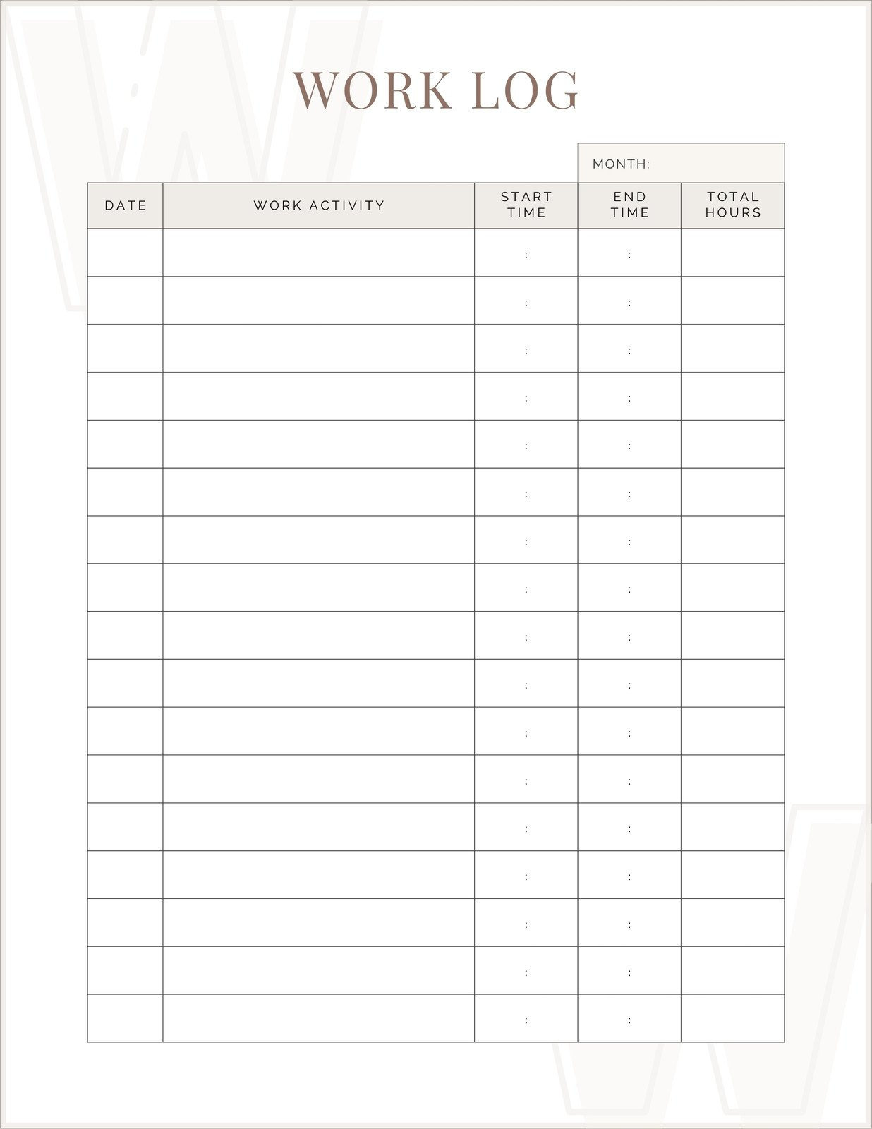 Free And Customizable Log Templates throughout Sample Activity Log Template