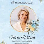 Free And Customizable Memorial Templates Intended For Memorial Service Sample Templates