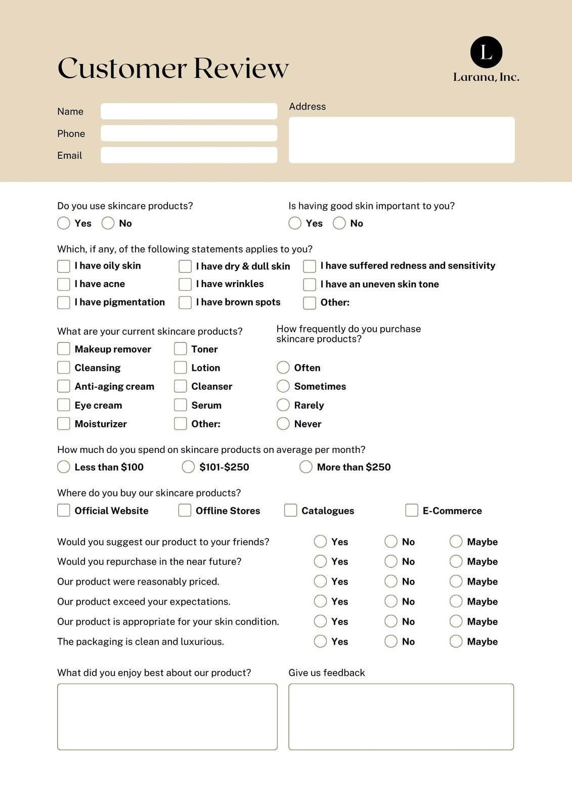 Free And Customizable Survey Templates | Canva pertaining to Customer Survey Sample Templates