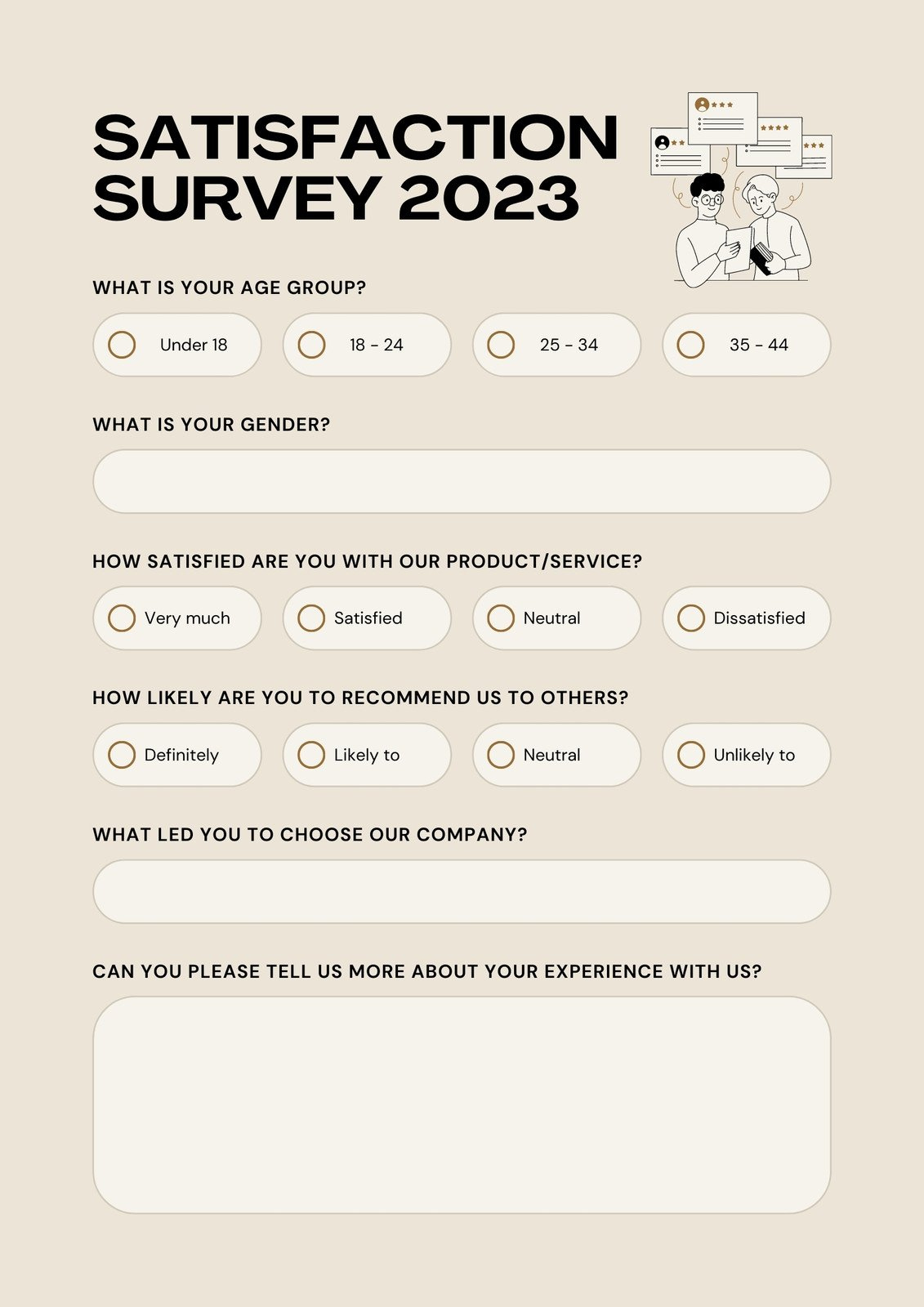 Free And Customizable Survey Templates intended for Customer Survey Sample Templates