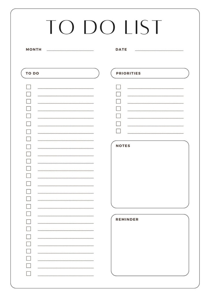 To-Do List Sample Template