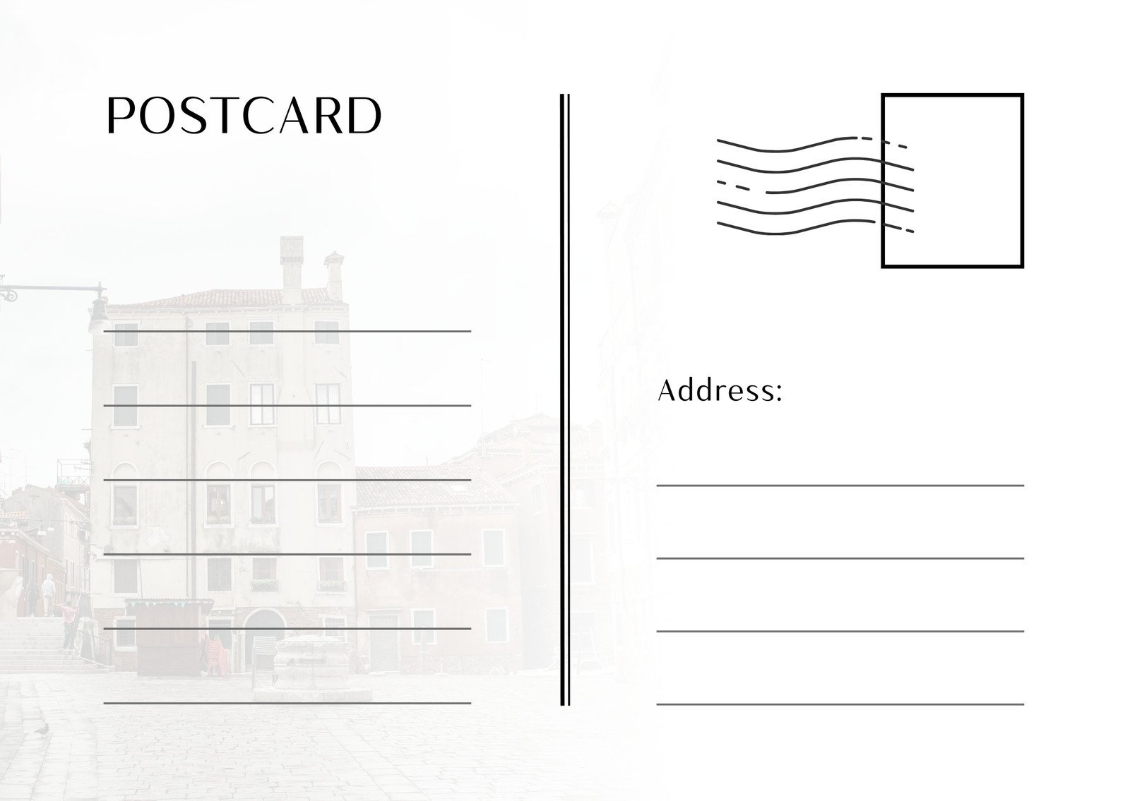 Free And Printable Travel Postcard Templates | Canva with regard to Postcard Sample Template