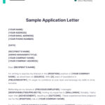 Free Application Letter Templates & Examples   Edit Online With Sample Application Template