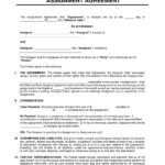 Free Assignment Agreement Template | Sample (Pdf & Word) Inside Assignment Sample Template