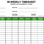 Free Bi Weekly Timesheet Template | Quickbooks Canada In Timesheet Template Sample Free