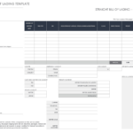 Free Bill Of Lading Templates | Smartsheet For Bol Sample Template