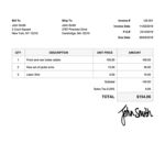 Free Blank Invoice Pdf | 100 Templates To Print & Email Regarding Free Invoice Sample Templates