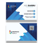 Free Blue Business Card Design Template – Graphicsfamily For Calling Card Sample Template