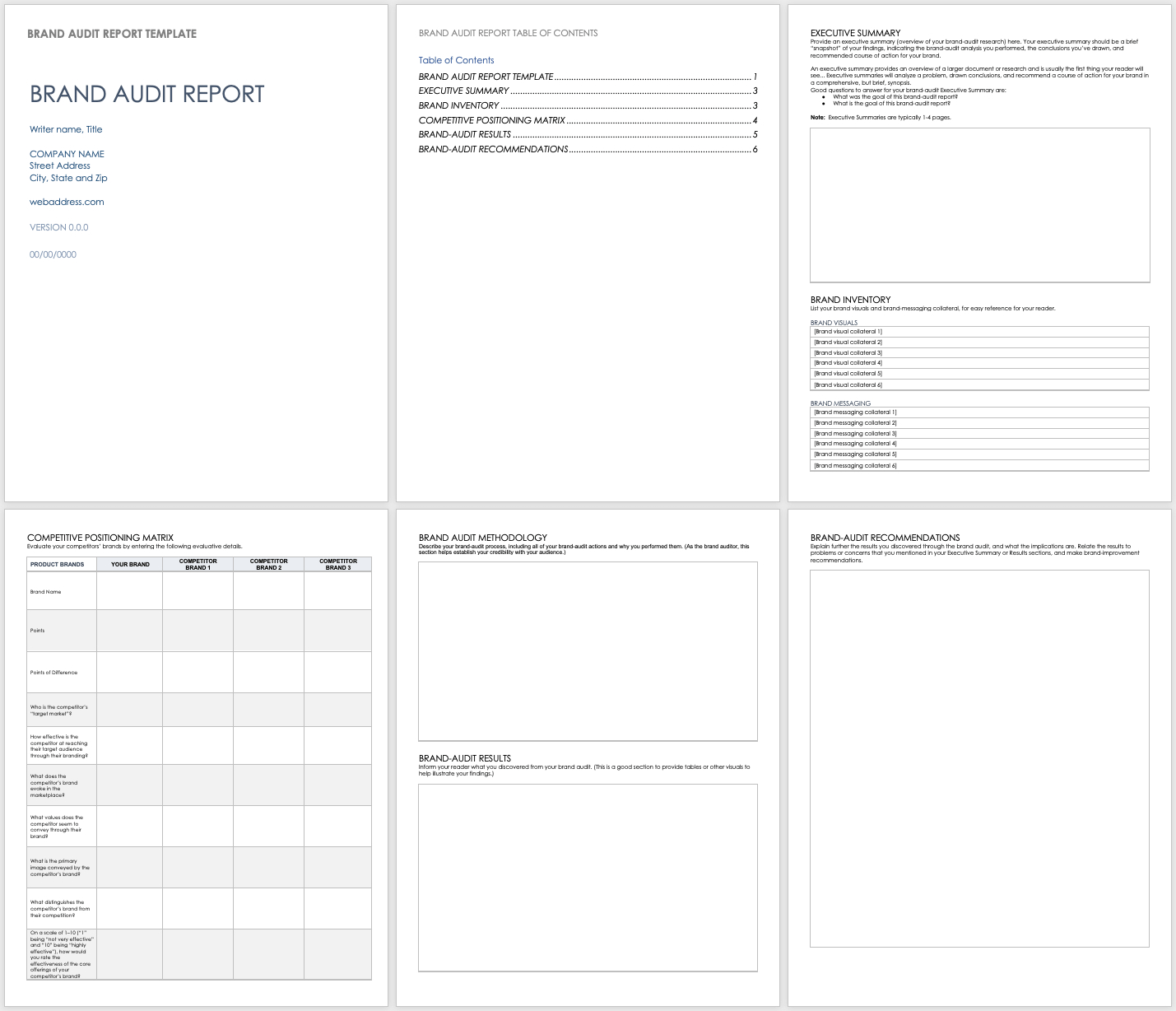 Free Brand Audit Templates | Smartsheet with regard to Sample Audit Template