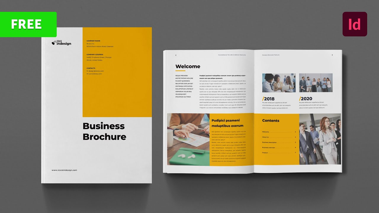 Free Brochure Template For Indesign for InDesign Sample Templates