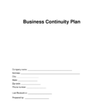 Free Business Continuity Plan Template | Pdf & Word For Business Continuity Plan Template Sample