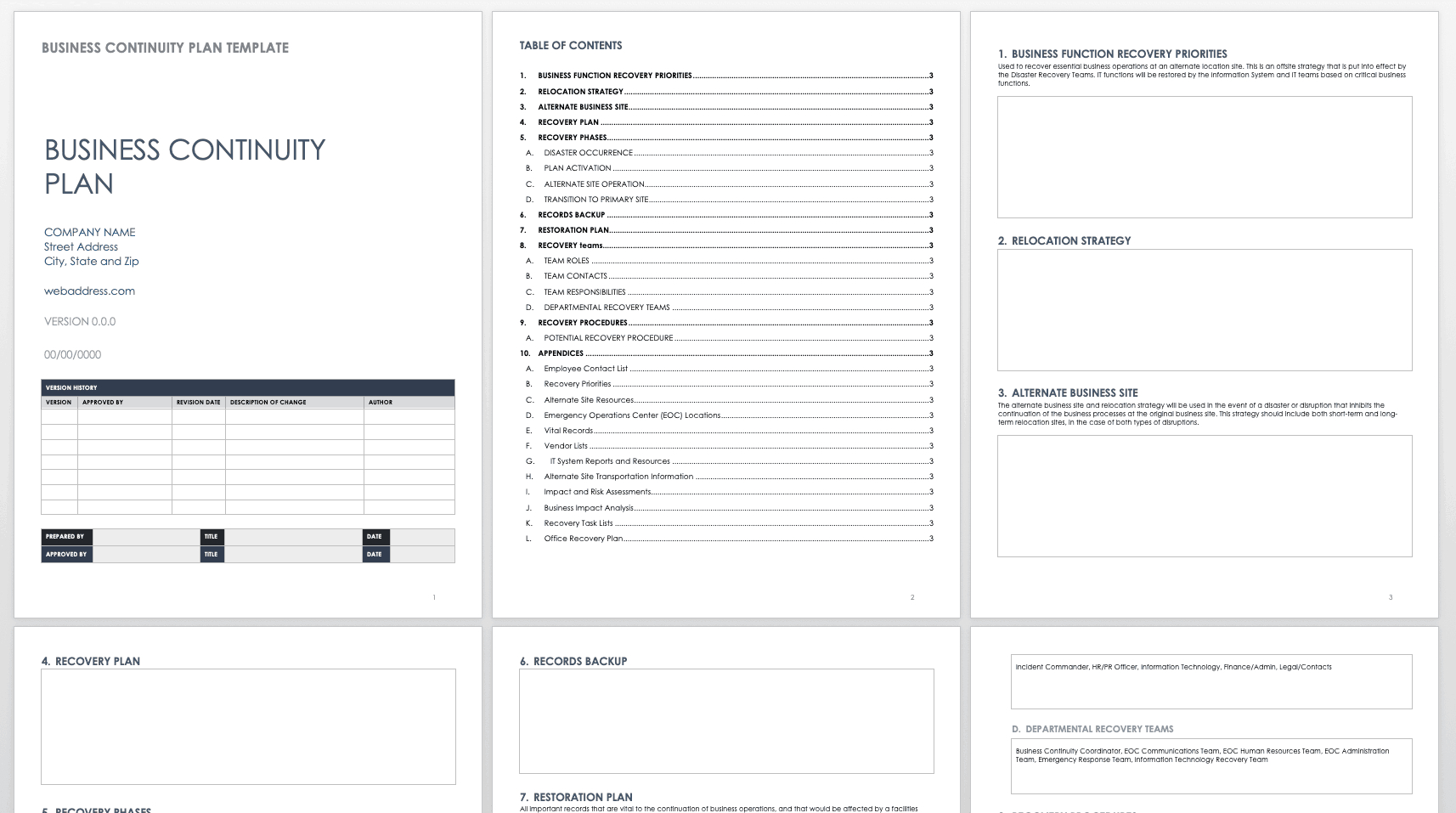 Free Business Continuity Plan Templates | Smartsheet inside Sample BCP Template