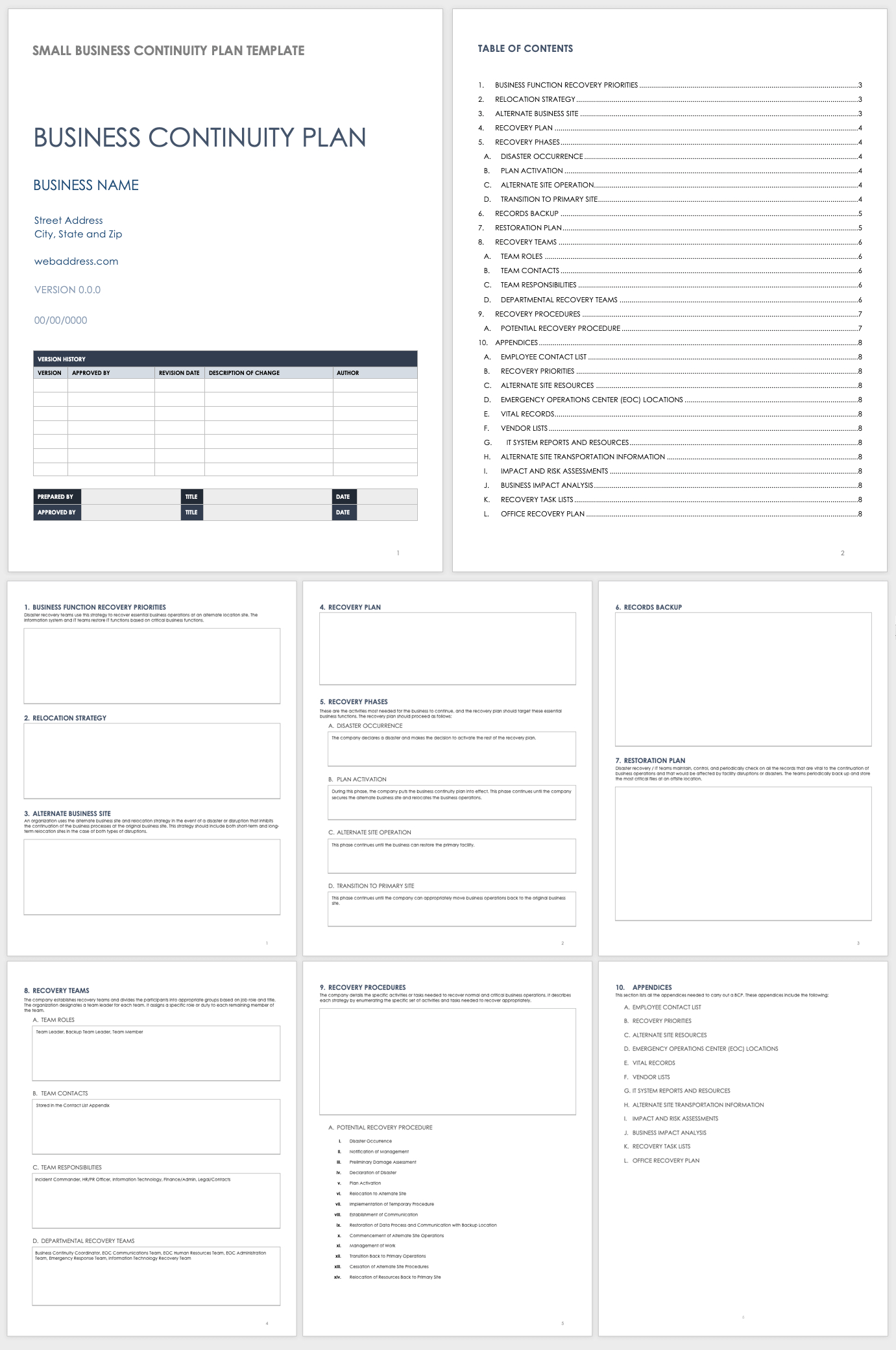 Free Business Continuity Plan Templates | Smartsheet with regard to Small Business Continuity Plan Sample Template