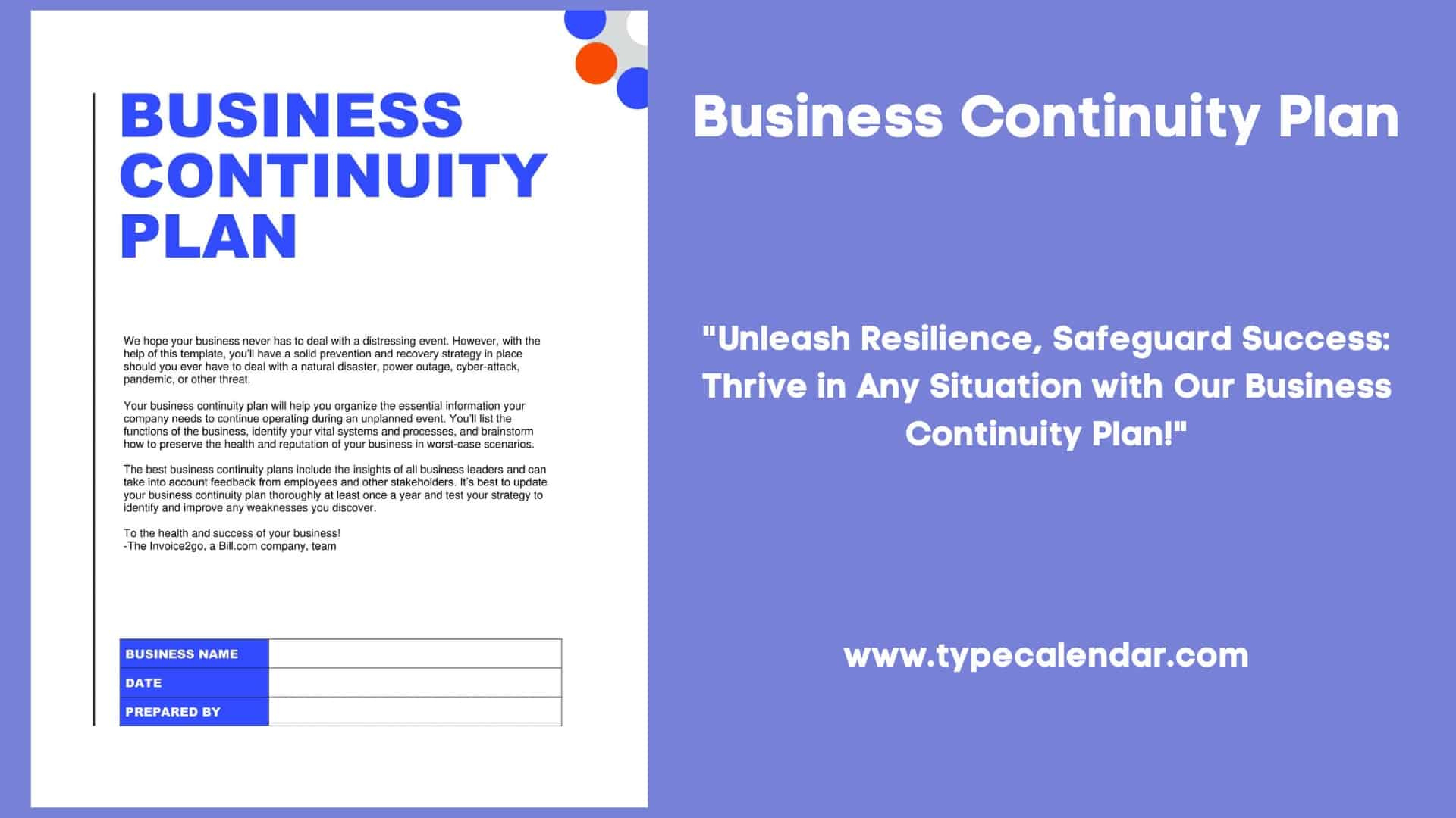 Free Business Continuity Plan Templates [Word, Pdf] regarding Business Continuity Plan Sample Template