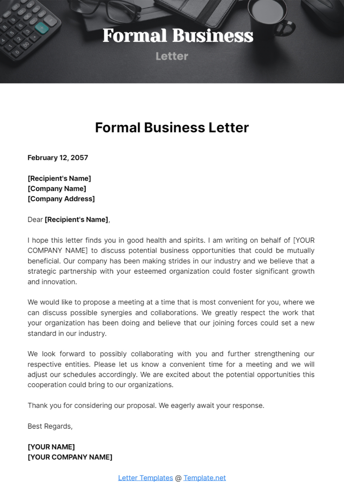 Free Business Letter Templates &amp;amp; Examples - Edit Online &amp;amp; Download intended for Free Business Letter Sample Template