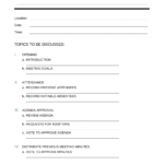 Free Business Meeting Agenda Template   Pdf | Word – Eforms Pertaining To Business Meeting Agenda Template Sample