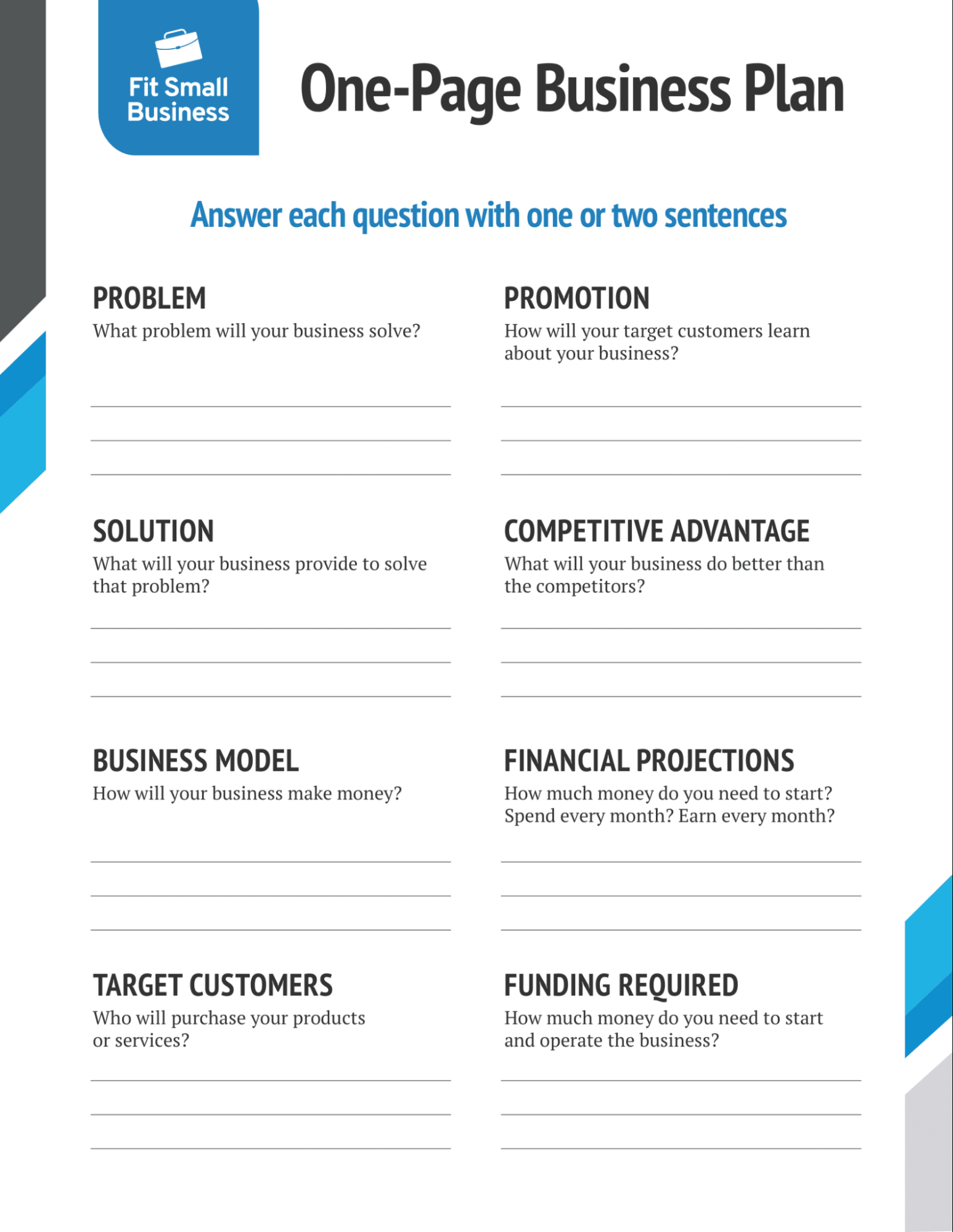 Free Business Plan Templates And Examples For Your Startup for Business Plan Sample Templates