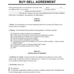 Free Buy Sell (Buyout) Agreementtemplate | Pdf & Word Inside Buy Sell Agreement Sample Template