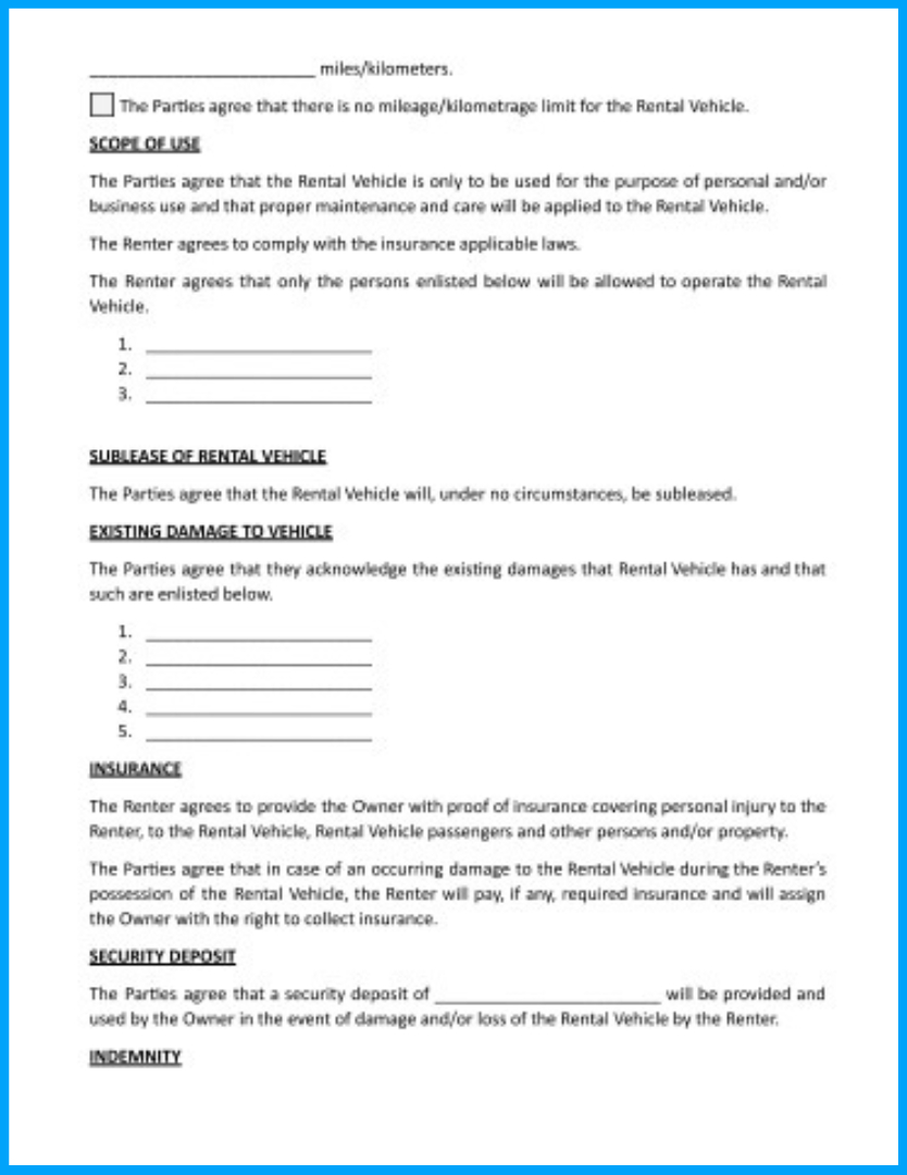 Free Car Rental Agreement Template To Help You Win More Clients regarding Car Rental Contract Template Sample