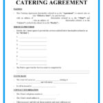 Free Catering Agreement Template Regarding Catering Contract Template Sample