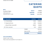 Free Catering Quote Template | Docelf Throughout Catering Quote Sample Template