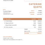 Free Catering Quote Template | Docelf Within Catering Quote Sample Template