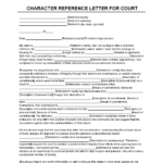 Free Character Reference Letter For Court Template | Pdf & Word Pertaining To Character Reference Letter For Court Template Sample