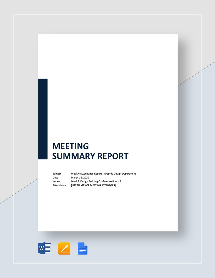 Free Conference Report Templates - Download In Word, Google Docs in Conference Report Sample Template