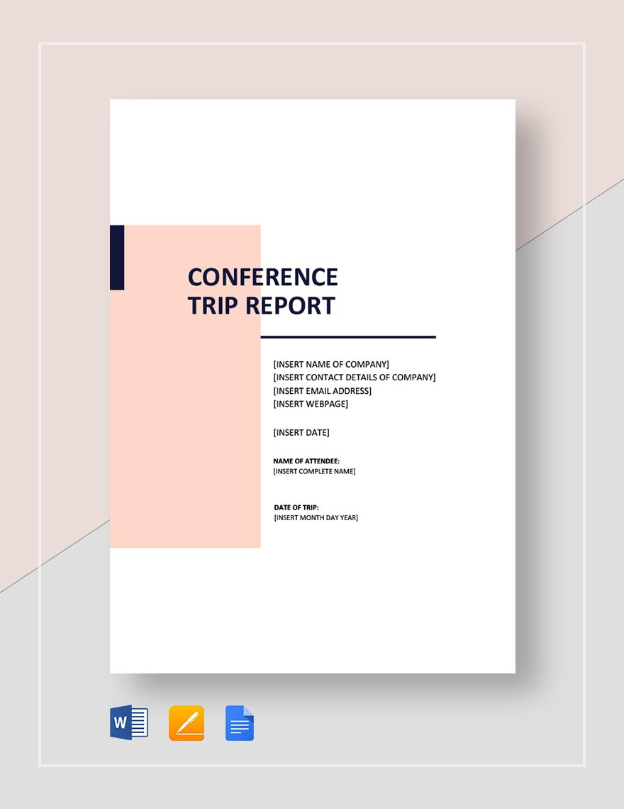 Free Conference Report Templates - Download In Word, Google Docs with Conference Report Sample Template