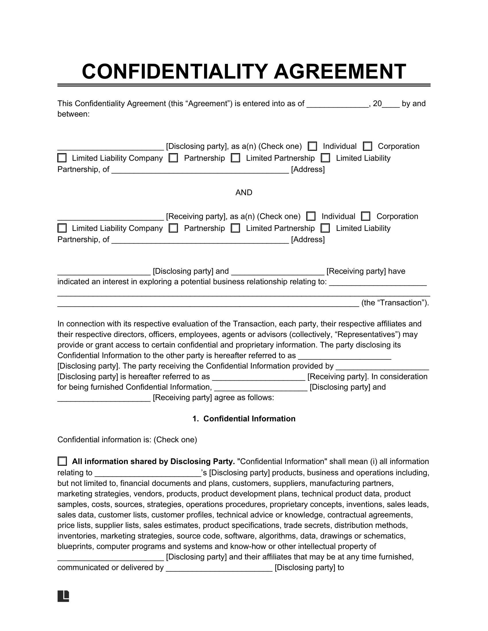 Free Confidentiality Agreement Template | Pdf &amp;amp; Word inside Confidentiality Agreement Template Sample