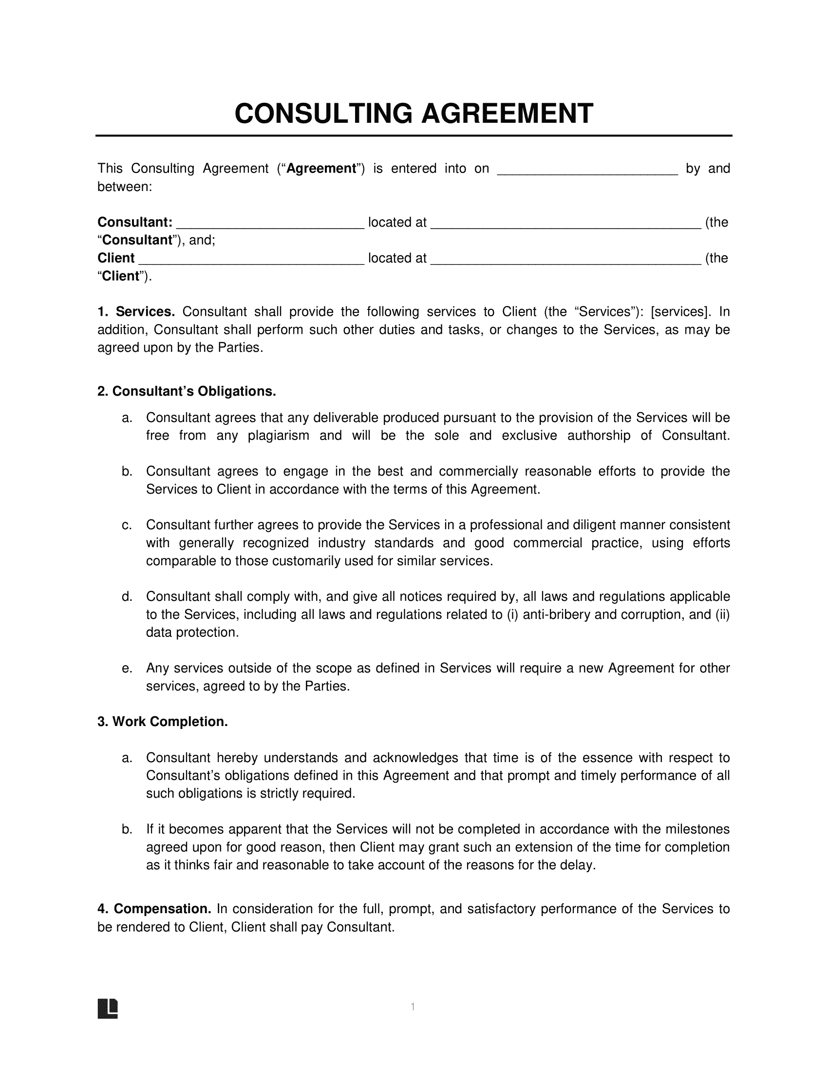 Free Consulting Agreement Template | Pdf &amp;amp; Word intended for Consulting Contract Sample Template