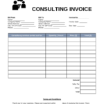 Free Consulting Invoice Template   Pdf | Word – Eforms For Consulting Services Invoice Sample Template