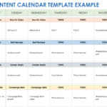 Free Content Calendar Templates And Examples | Smartsheet For Sample Editorial Calendar Template