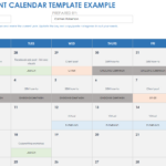 Free Content Calendar Templates And Examples | Smartsheet Regarding Calendar Sample Template