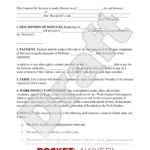 Free Contract For Services Template   Rocket Lawyer Inside Service Contract Template Sample