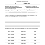 Free Corporate Resolution Template | Pdf & Word In Board Resolutions Template Sample