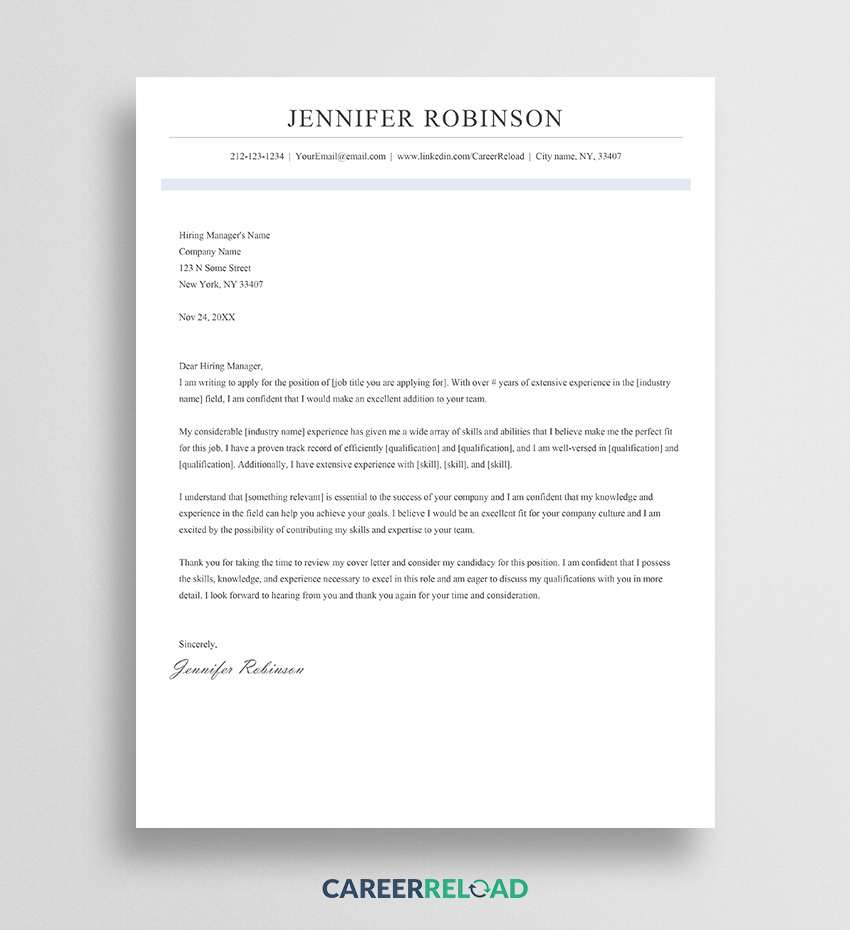 Free Cover Letter Templates For Microsoft Word - Free Download throughout Cover Letter For Job Template Sample