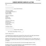 Free Credit Report Dispute Letter Template | Pdf & Word With Free Credit Repair Letter Templates And Samples