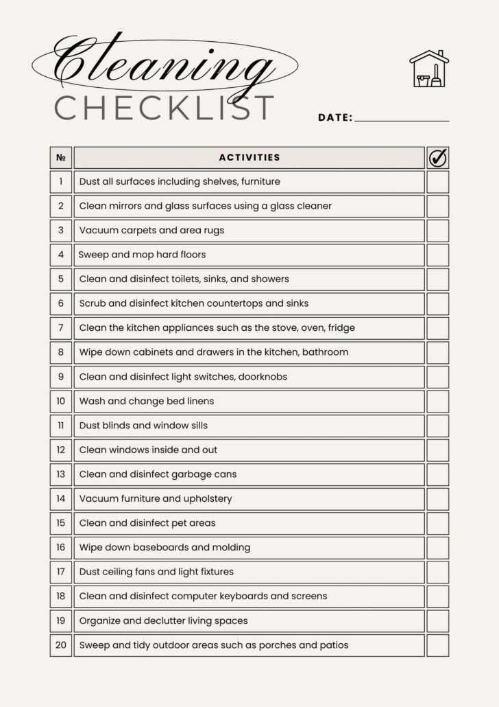 Checklist Sample Templates