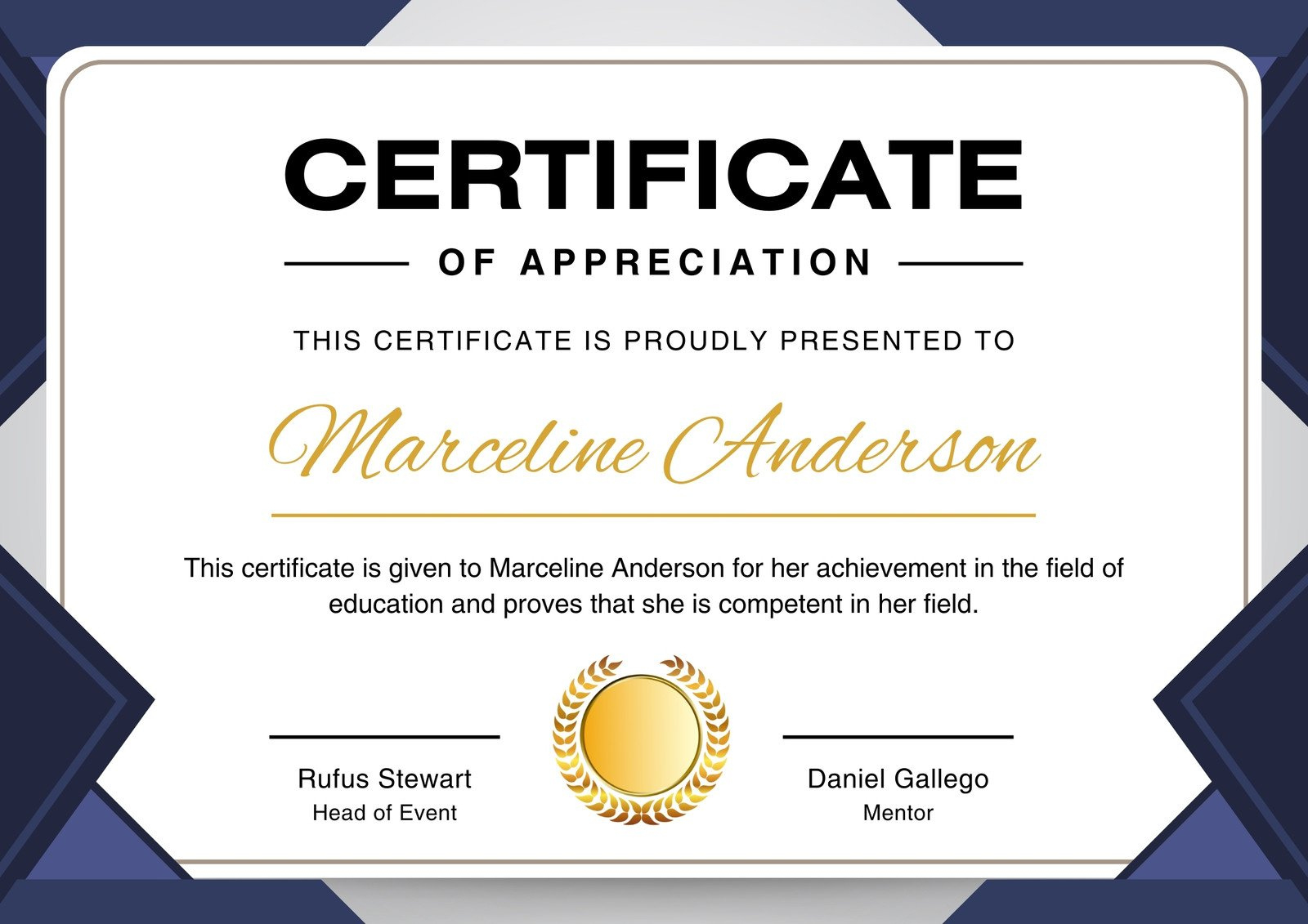 Free, Custom Printable Appreciation Certificate Templates | Canva for Certificate Of Recognition Template Sample