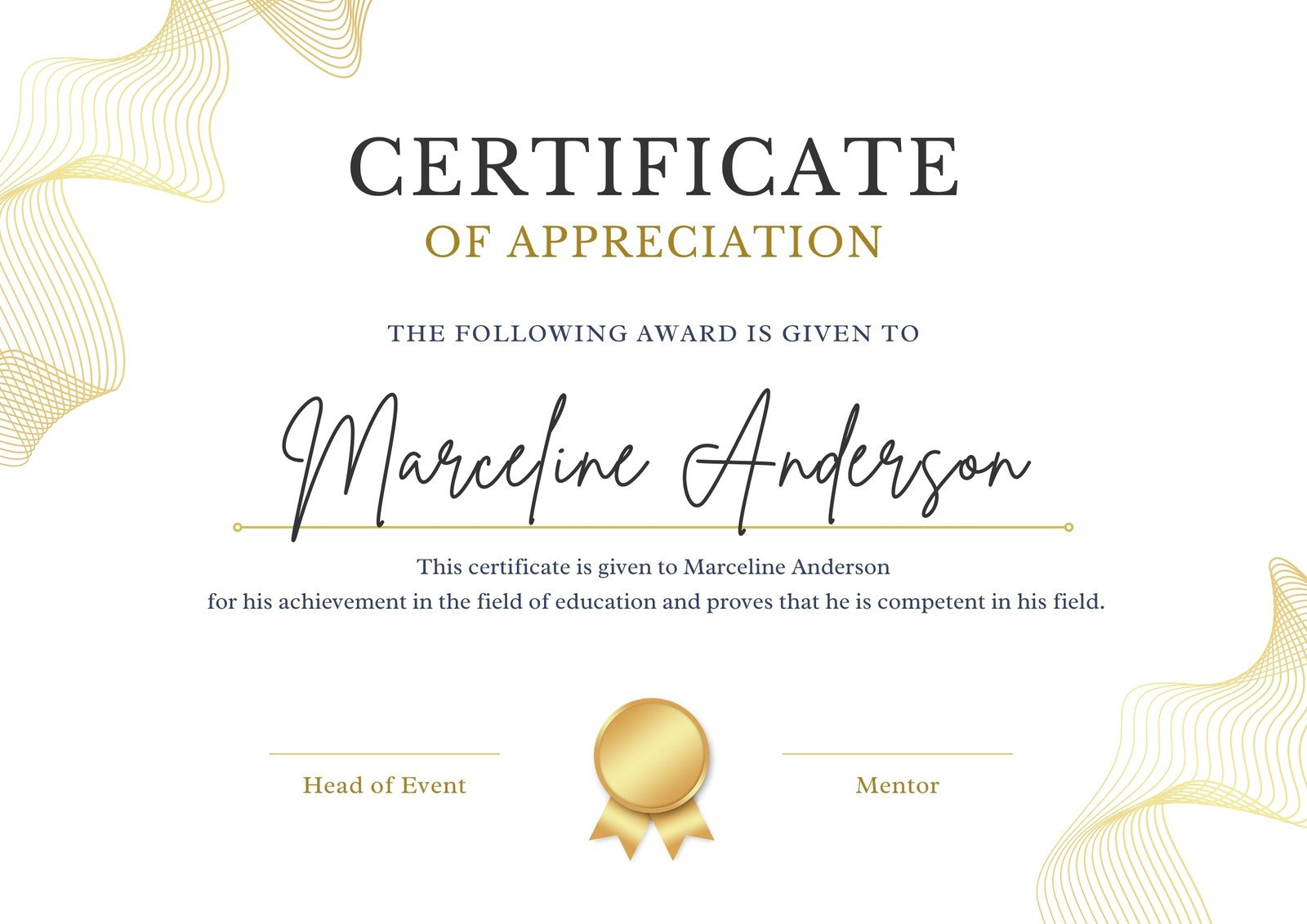 Free, Custom Printable Appreciation Certificate Templates | Canva regarding Plaque of Appreciation Template Sample