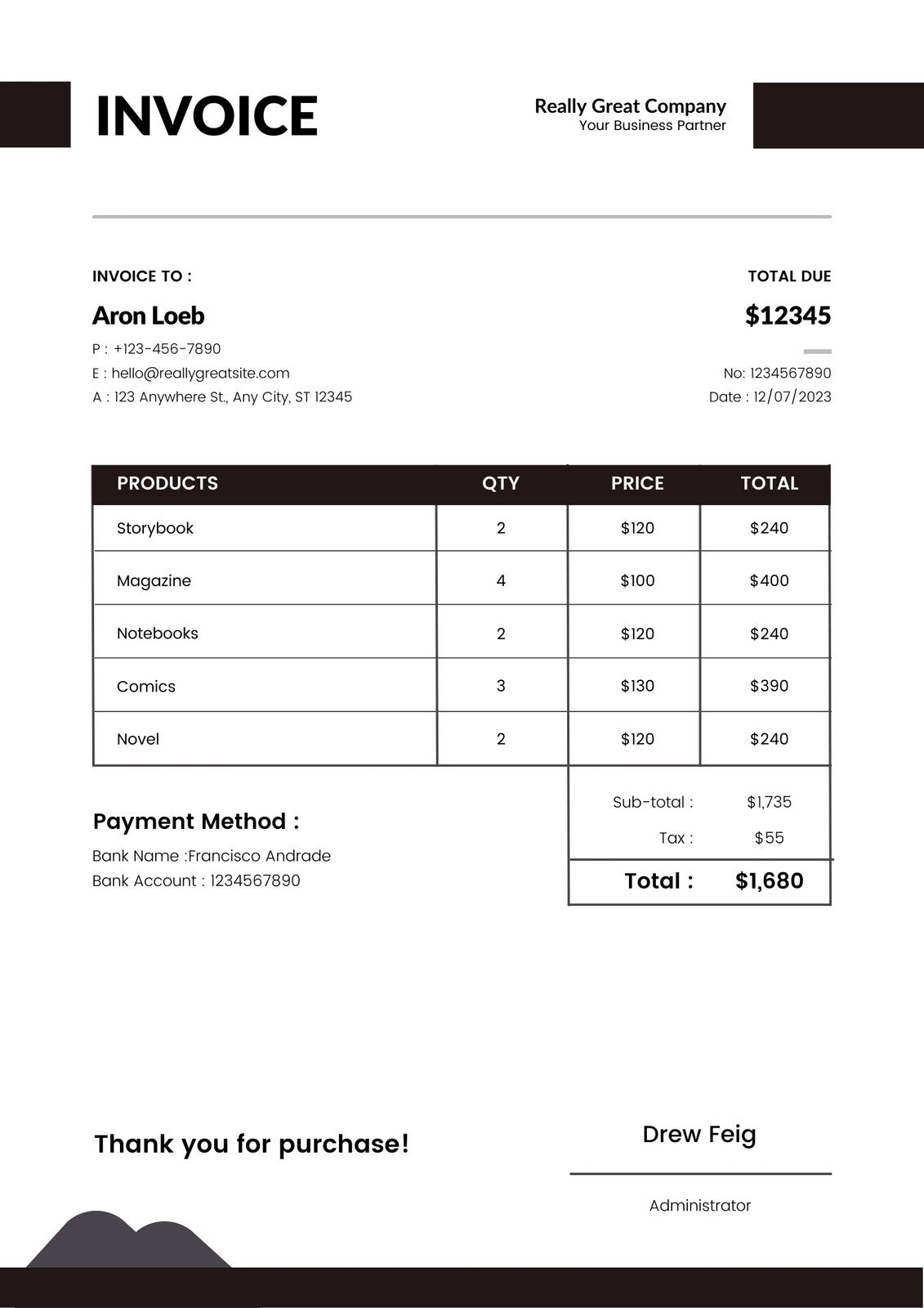 Free Custom Printable Business Invoice Templates | Canva throughout Business Invoice Sample Template